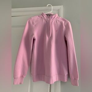 Izod Pink Sweatshirt with Partial Zipper in Front
